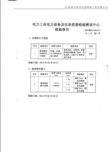 產(chǎn)品檢驗(yàn)報告