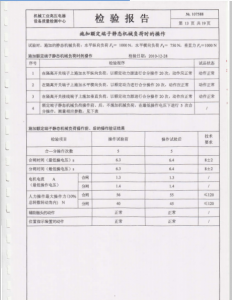 產品檢驗報告