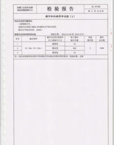 產品檢驗報告